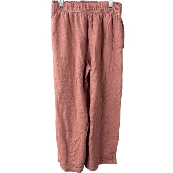 Abercrombie & Fitch Women's Crinkle Textured Pull-On Pants Elastic Waist Rust XS - Picture 2 of 8